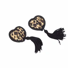 Женская леопардовая соска крышка искушение страсти многоразовые Tepel крышка сексуальная лента для груди кисточкой Tepel крышка наклейки