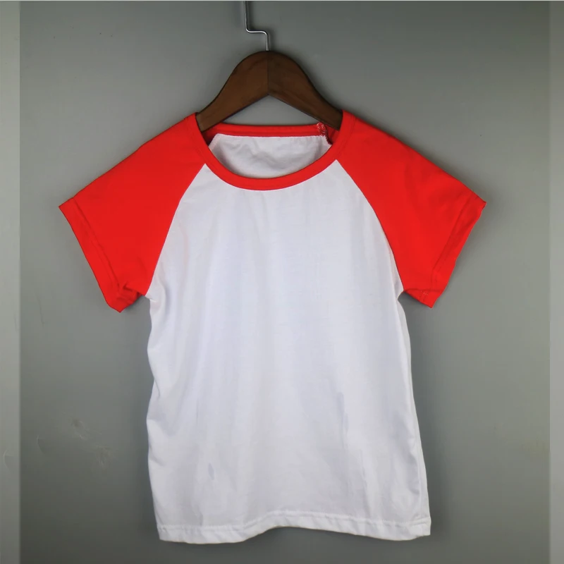 mix size color children raglan T shirts kid baseball t shirt red raglan