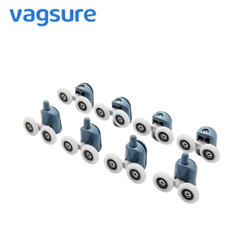 

Vagsure 4pcs-8pcs/set 23mm/25mm Double Pop Up Wheels Sliding Shower Door Rollers Runners Pulleys Screw Cover Cap Cabin Room