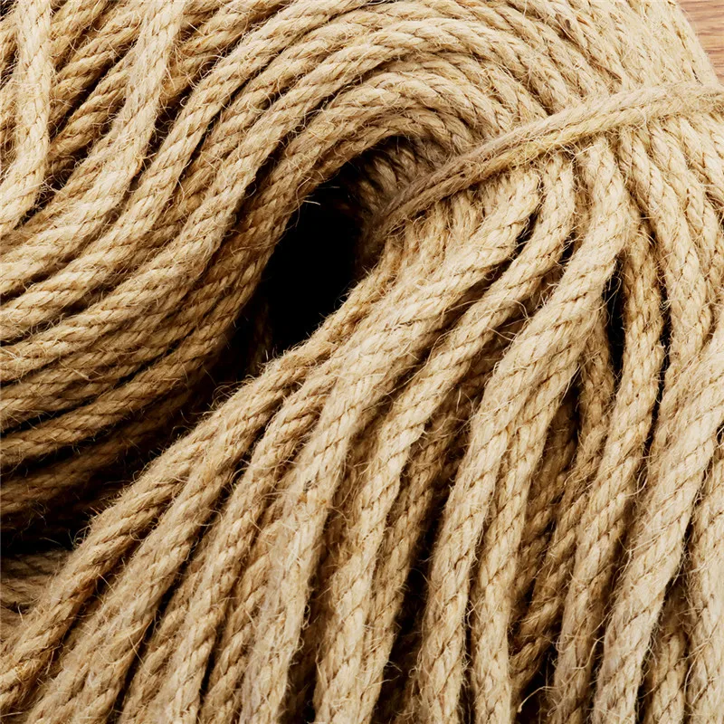 6mmx100m Sisal Ropes Jute Twine Rope Natural Hemp Cord Decor Cat Pet