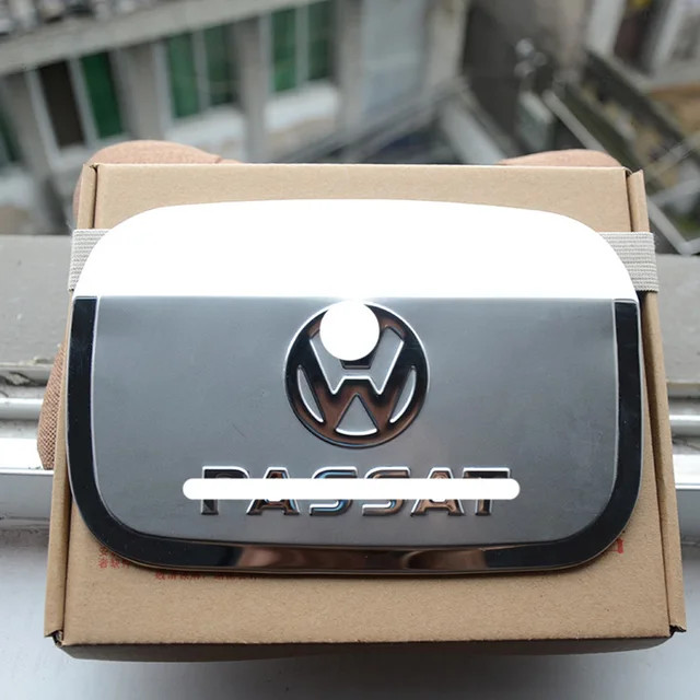 Auto Car Exterior Fuel Gas Door Oil Tank Box Cap Cover Trim ABS Silver