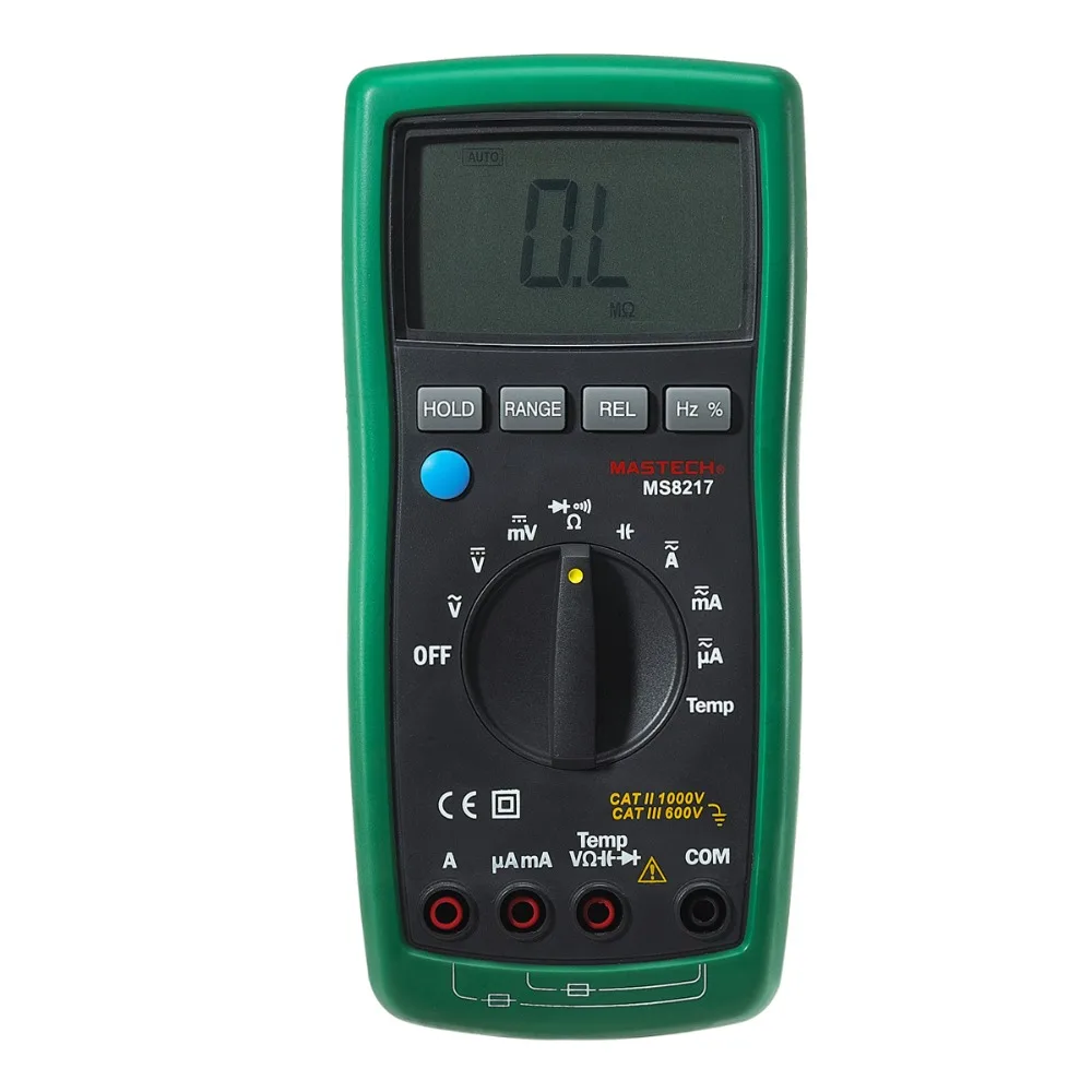 

MASTECH MS8217 Digital Multimeter Meter AC/DC Voltage AC/DC Current Resistance Capacitance Tester with Temperature Measurement