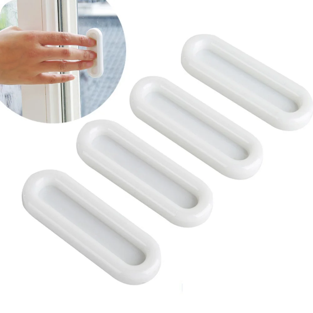 Free Shipping 4pcs easy stick slide door windows handle ABS Plastic