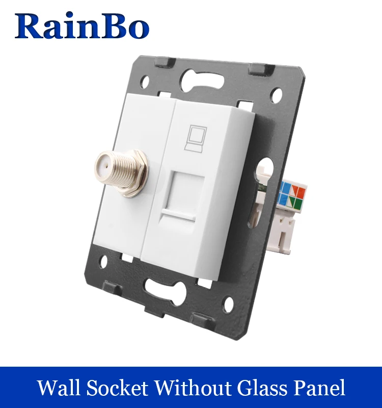 rainbo Free Shipping White Plastic Materials DIY Accessory Function Key For Satellite and computer socket EU
