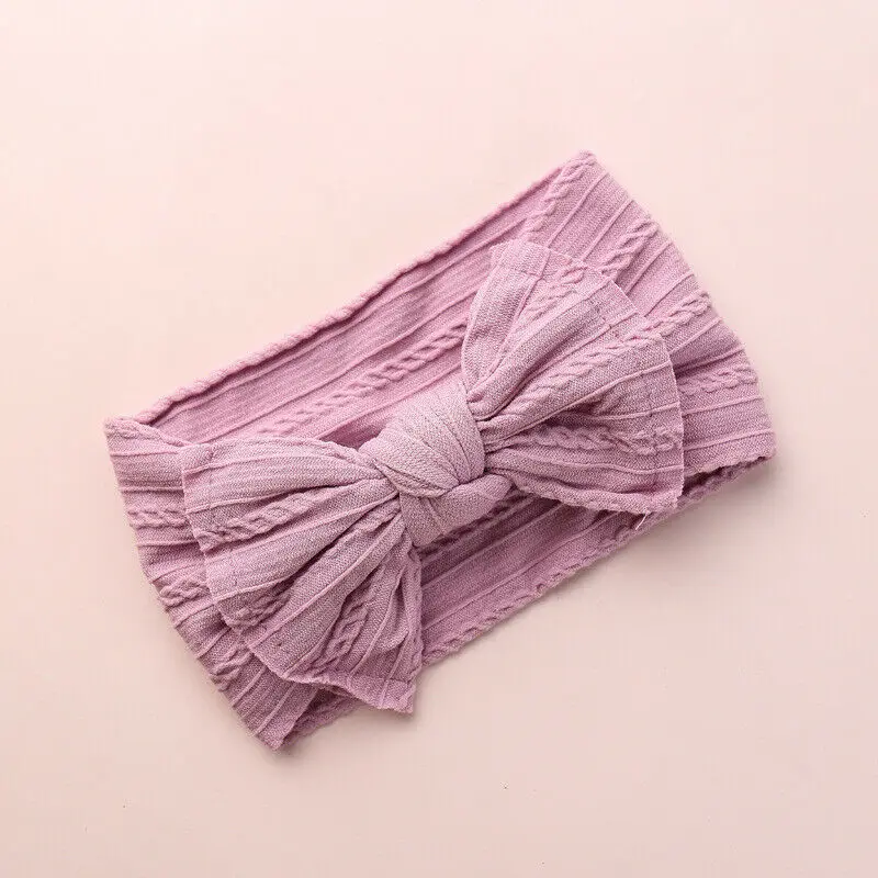 

Baby Kid Newborn Infant Cotton Princess Big Bow Turbon Knot Headband Hair Band Gray Pink Red Purple