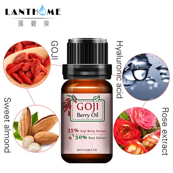 

Hyaluronic Acid Goji Berry Essential Oil Anti Wrinkle Anti Aging Rose Flavor Chinese Wolf Berry Goji Lifting Face Serum 10ml