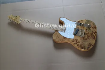 

New arrival nature Electric Guitar, koa top, gold hardware, customsize logo