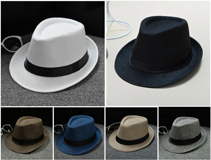 

2019 Hot Cap Panama Straw Fedora Trilby Unisex Cap Foldable Travel Brim Wide Mens Ladies Summer