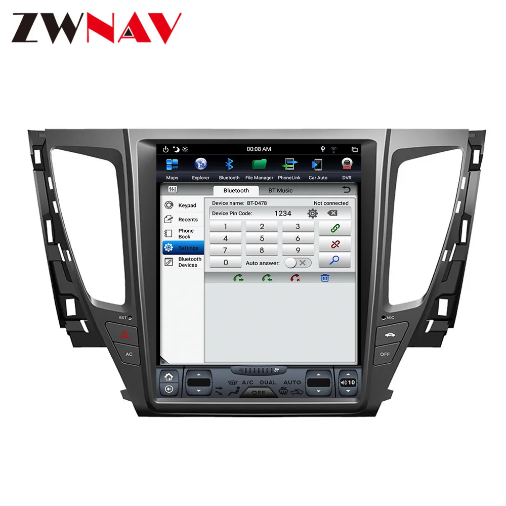 Flash Deal Android 8.1 4GB RAM Tesla style PX6 Car GPS Navigation For MITSUBISHI PAJERO 2016+ head unit multimedia auto radio tape recorder 3