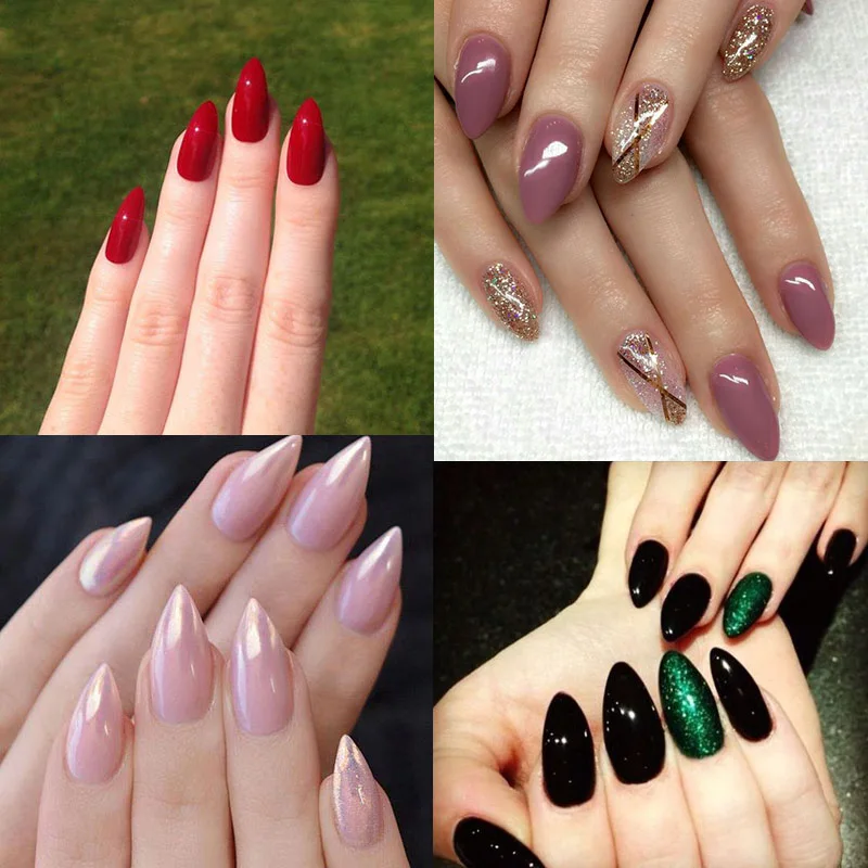 Tkgoes 100pcs Talon French Nail Tips Perfect Length Stiletto Nails Tkgoes 100pcs Talon French Nail Tips Perfect Length Stiletto Nails Artificial Acrylic False Full 10 Sizes Salon Art In From Beauty