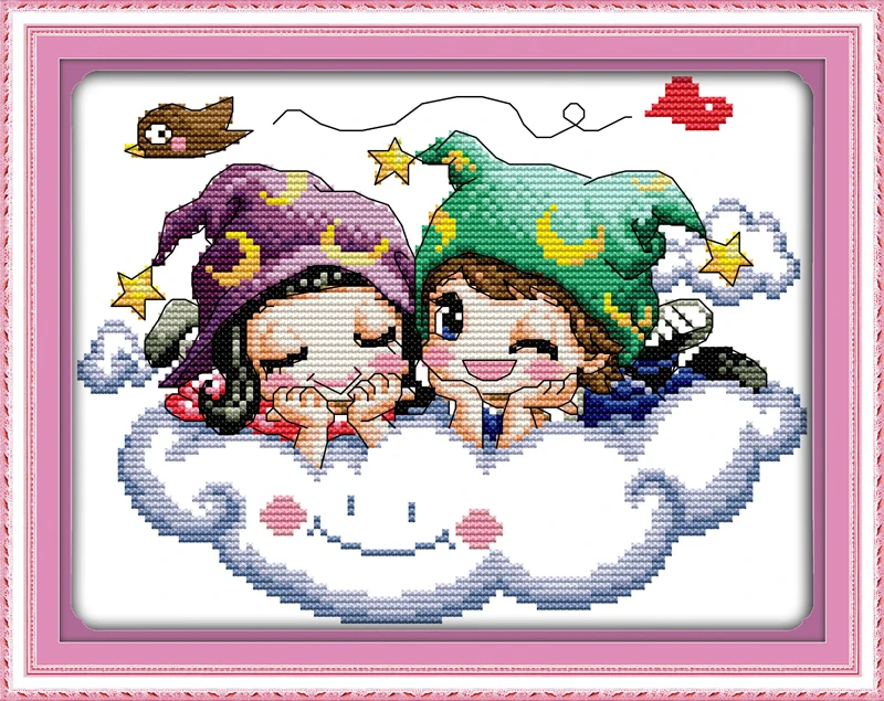 

Magic angel, counted printed on fabric DMC 14CT 11CT Cross Stitch kits,embroidery needlework Sets, Home Decor