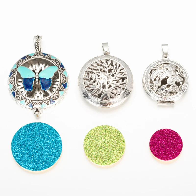 

Aromatherapy color oil pad 20pcs/lot 30mm 24mm 18mm for perfume diffuser essential oil necklace bracelet Locket accessories AH6