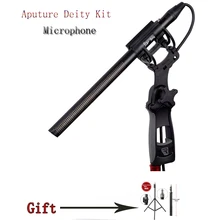 Aputure deidad kit de condensador supercardioide micrófono escopeta de vídeo + parabrisas seguro a prueba de agua para canon nikon videocámara