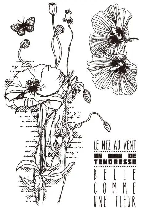 

Flower Transparent Clear Silicone Stamp/Seal for DIY scrapbooking/photo album Decorative clear stamp W1081