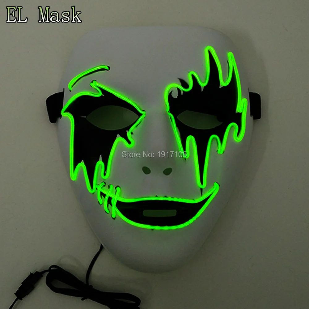 Fashion 10 colors select Sound Activated LED Masks Halloween Masks at