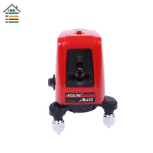 AK455 Double Cross 360 Degree Self leveling Laser Level Leveler Red 2 Line 1 Point Builder