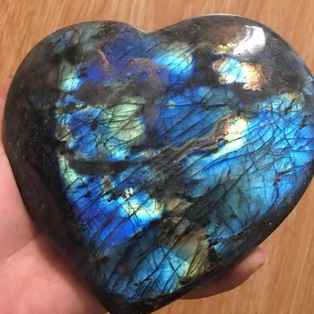 900-1000g Big Size Natural Gemstone Rainbow Flash Dark Blue Labradorite Heart-shaped Mineral Stone Crystal Heart Healing
900-1000g Big Size Natural Gemstone Rainbow Flash Dark Blue Labradorite Heart-shaped Mineral Stone Crystal Heart Healing