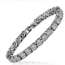 1 карат Круглый отличный дизайн настоящие искусственные бриллианты SONA браслет Прекрасный для женщин обручение ручной цепи A-OK качество никогда не выцветает