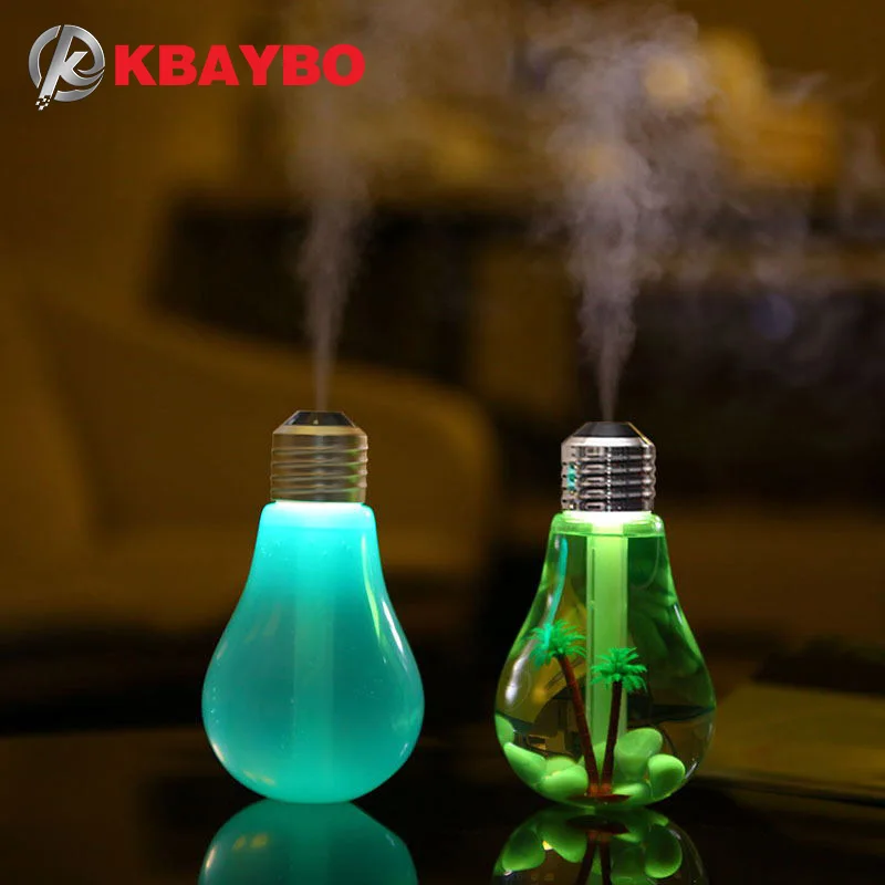 USB Ultrasonic Humidifier Home Office Mini Aroma Diffuser LED Night Light Aromatherapy Mist Maker Creative Bottle