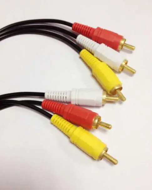 15 м / 45ft 3RCA 3 RCA композитный аудио видео AV кабель зажигания 3X розничная и оптовая