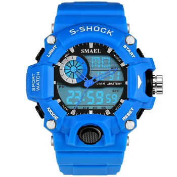 

Fashion Sport Watch Men's LED Digital Outdoor Shock Resistant Quartz Alarm Wristwatches Waterproof Military LED Swiming Watches