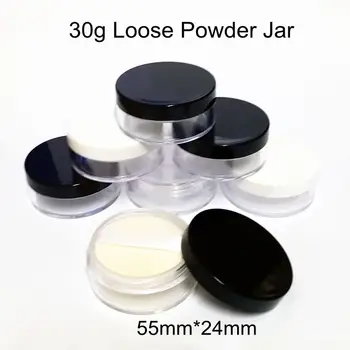 

3pcs/Pack 30g/30ml Empty Loose Powder Jar with Sifter Puff Cosmetic Plastic Powder Compact Refillable Makeup Case Travel Bottle
