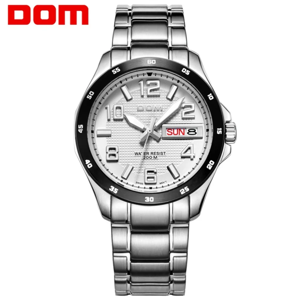 

DOM Luxury Brand High-end Men's Casual Quartz Wristwatch Waterproof Reloj Hombre Sport Relogio Masculino