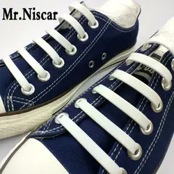 Mr. niscar/1 компл./12 шт. белый эластичный силикон шнурки для взрослых унисекс спортивные без галстука Шнурки детская обувь без застежки шнуровка