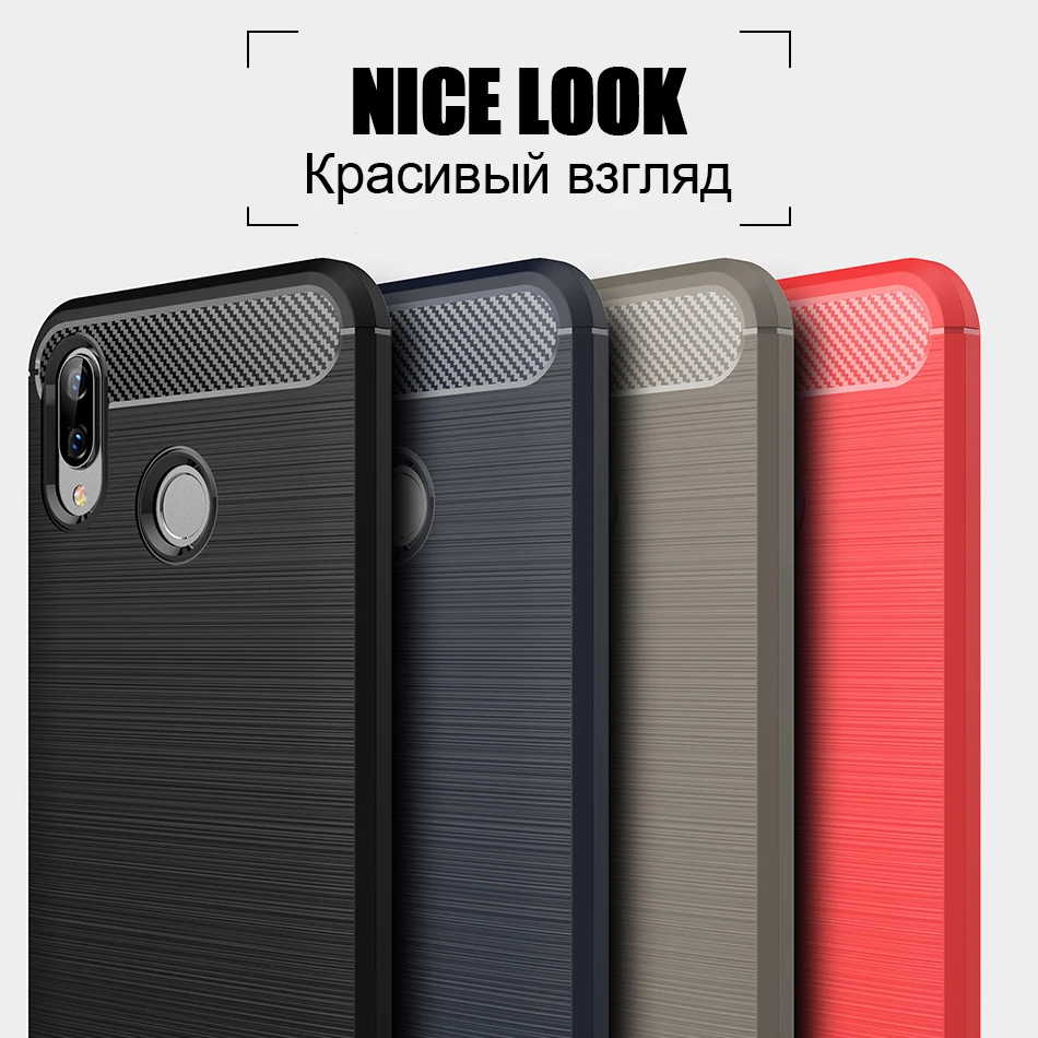 TOMKAS Carbon Fiber Case For Huawei Honor Play Phone Case On Bumper Silicone TPU Cover Coque Funda Carcasa Hoesje Capa Capinha   (9)