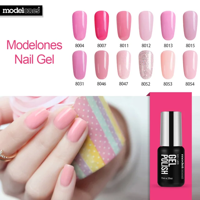 Modelones French Manicure Kit Pink Color Gel Polish Soak Off Uv Nail Modelones French Manicure Kit Pink Color Gel Polish Soak Off Uv Nail Best Ing