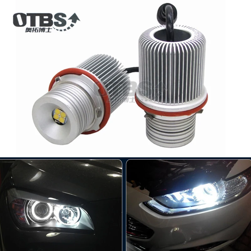 2PCS 40W Car LED Angel Eyes Marker Halo Daytime Running Lights Light