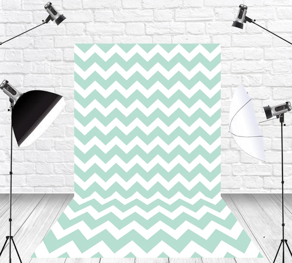 

HUAYI Green Chevron photography backdrops photo studio portrait photographic background for children XT-2940
