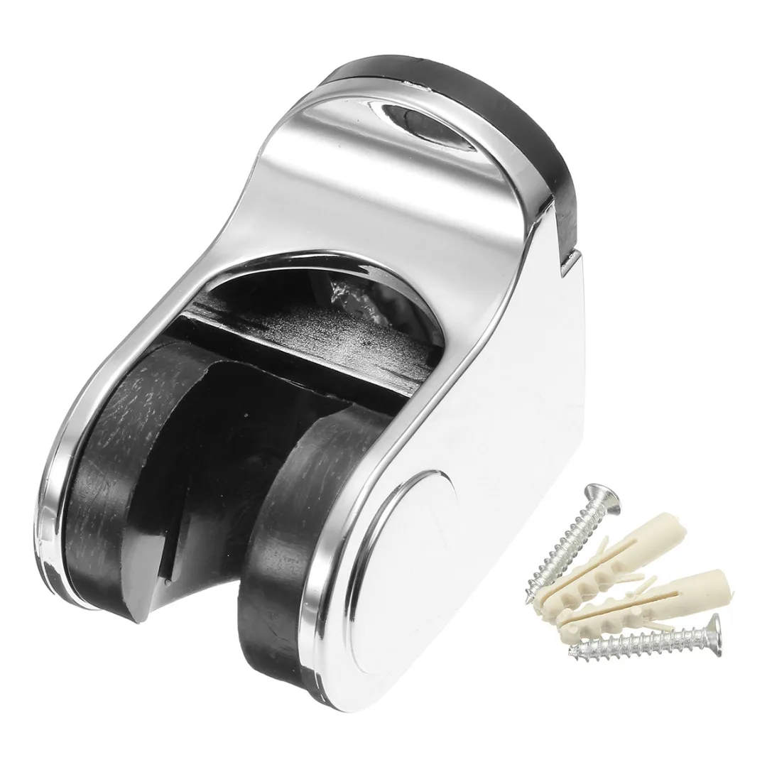 Mayitr Adjustable Shower Head Handset Holder Chrome Bathroom Wall Mount Suction Bracket For Bathroom Hardware Accessories