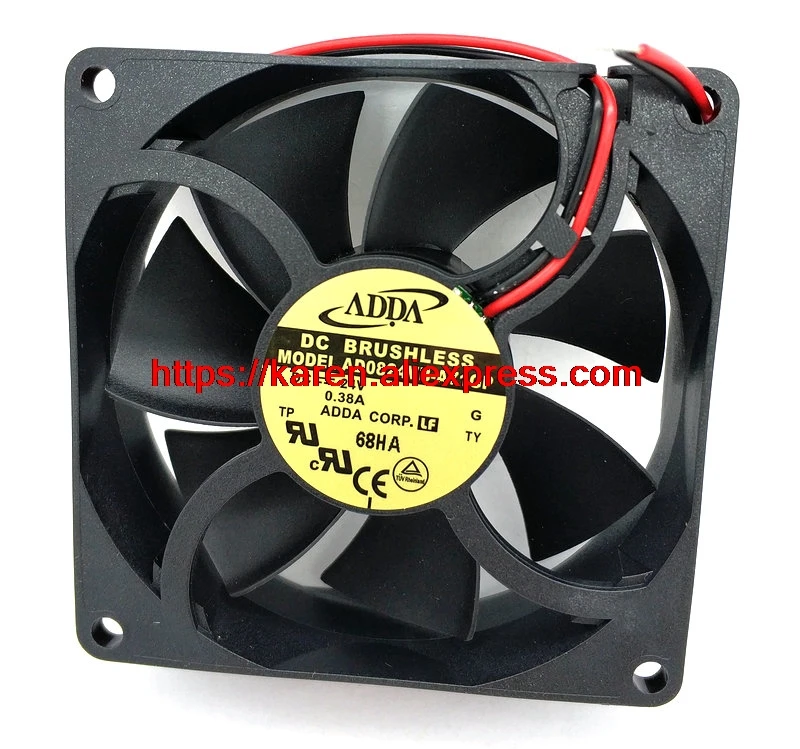 

AD0824VB-A71GP DC24V 0.38A 80*80*25MM 8cm high speed cooling fan