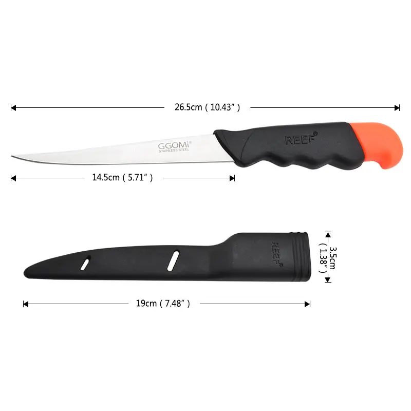 Новые филейные ножи из нержавеющей стали с ручкой из полипропилена, кухонный нож для фруктов и овощей, Походный нож для рыбы, кухонные инструменты