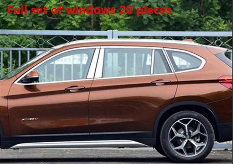 Stainless Steel Full Window Trim Decoration Strips For BMW X1 Stainless Steel Window Molding Sill Trim Decoration  Auto Trim Car Styling (7)