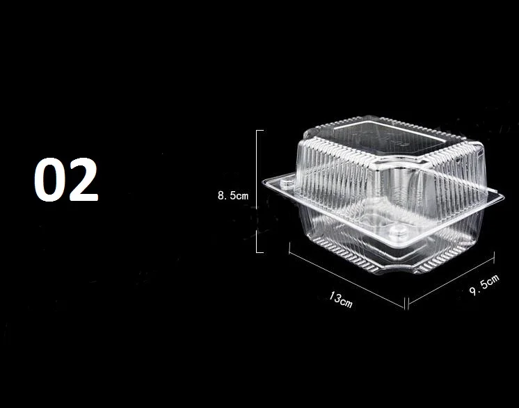 Transparent Clear Plastic Western-Style Pastry Box Snack Food Disposable Cake Box Packaging Box  for Party Supplies Cake Tools 12