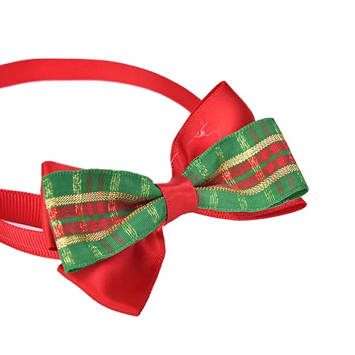 Рождественский Регулируемый кот собака галстук бабочка для питомца плюшевый галстук-бабочка ошейник "галстук-бабочка" Милый Рождественский
