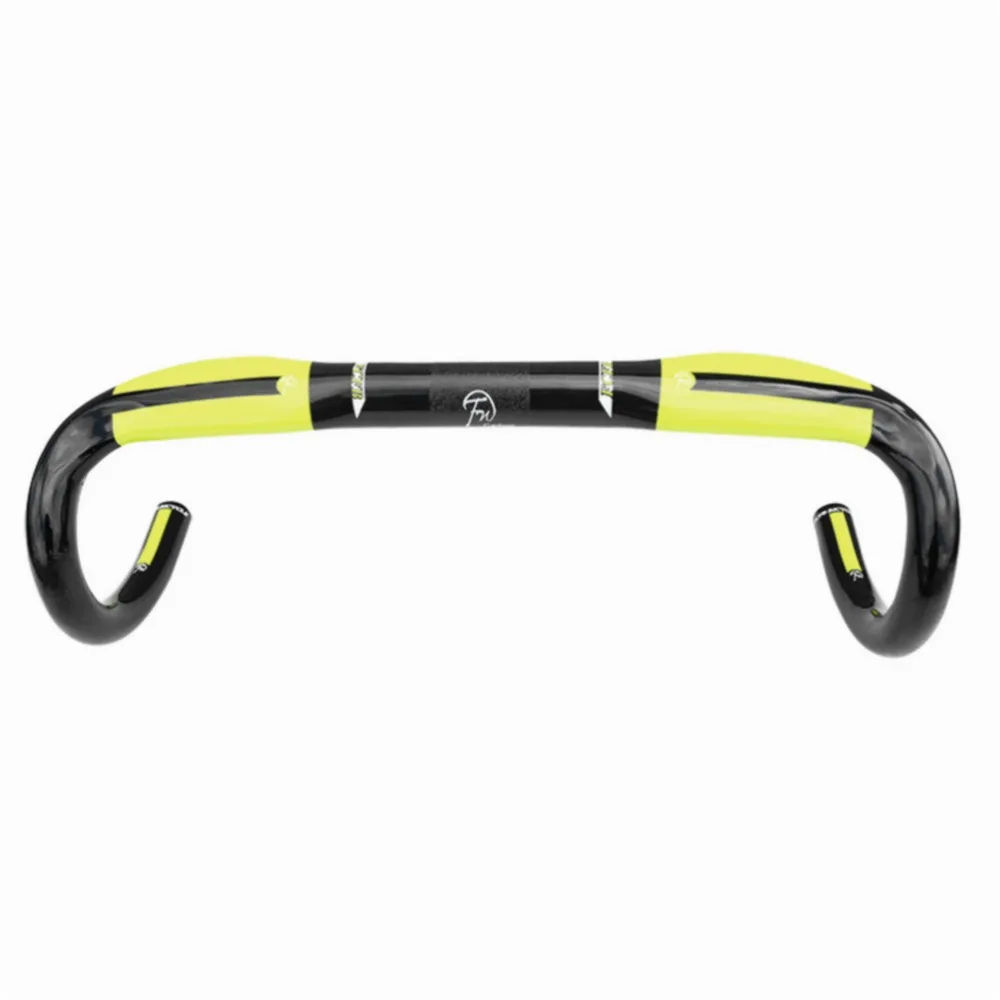 cheap FCFB green UD+3k carbon handlebar road bike handlebar tape racing cycling bar super light bike parts 400mm 180+ 3g