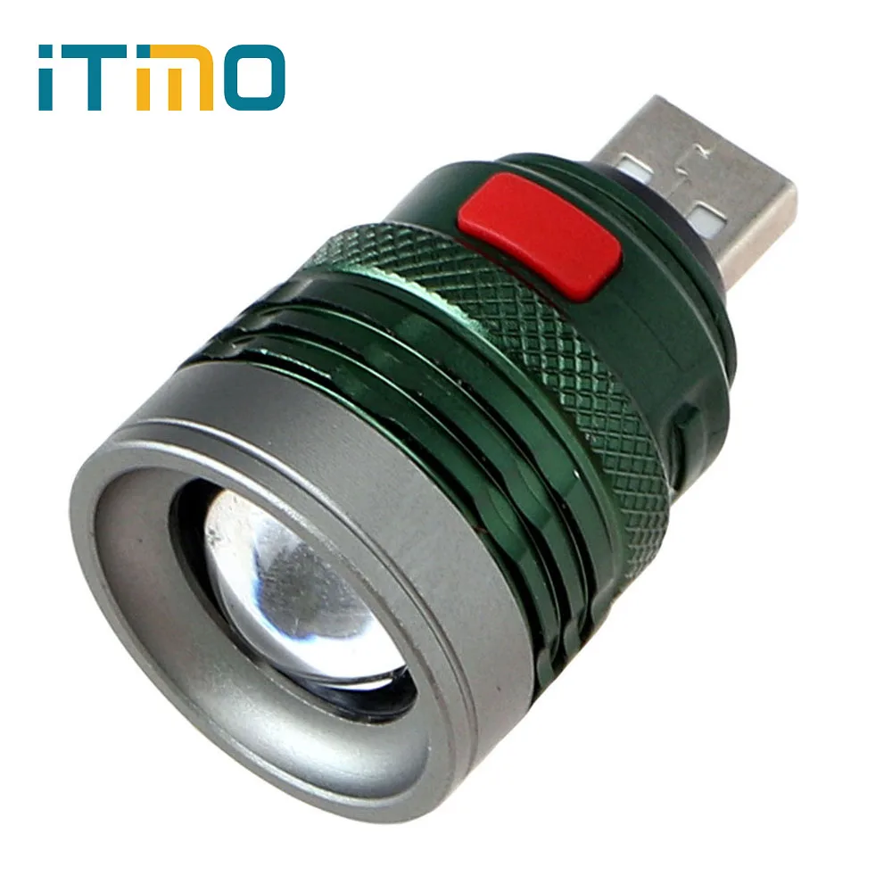 Itimo светодиодный фонарик Мощность по USB Интерфейс мини Портативный кемпинг свет USB вспышка света лампы факел Масштабируемые 3 режима