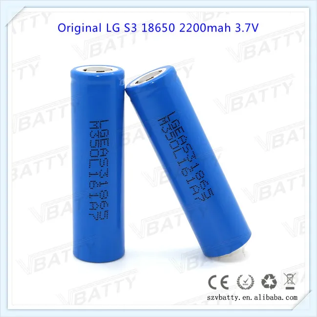 Для LG 18650 S3 2200mAh 3,7 v перезаряжаемые батареи для LG 2200(S3) батарея промышленного использования(1 шт