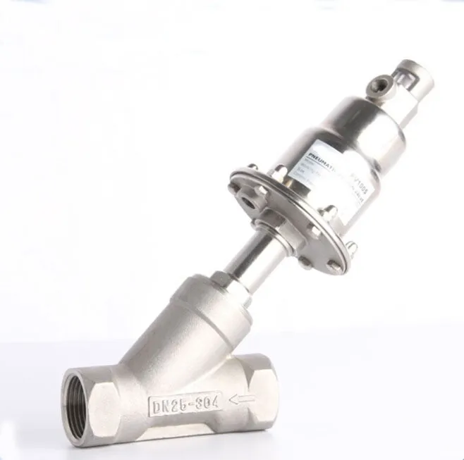 1 inch single acting stainless steel pneumatic angle seat valve 63mm actuator | Обустройство дома