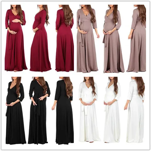 

Sulari Kids 14 STYLES PREGNANT MATERNITY CLOTHES LONG AND LOOSE V-NECK MAXI DRESS FOR PREGNANT FANCY GOWN DRESS FLORAL PRINTS