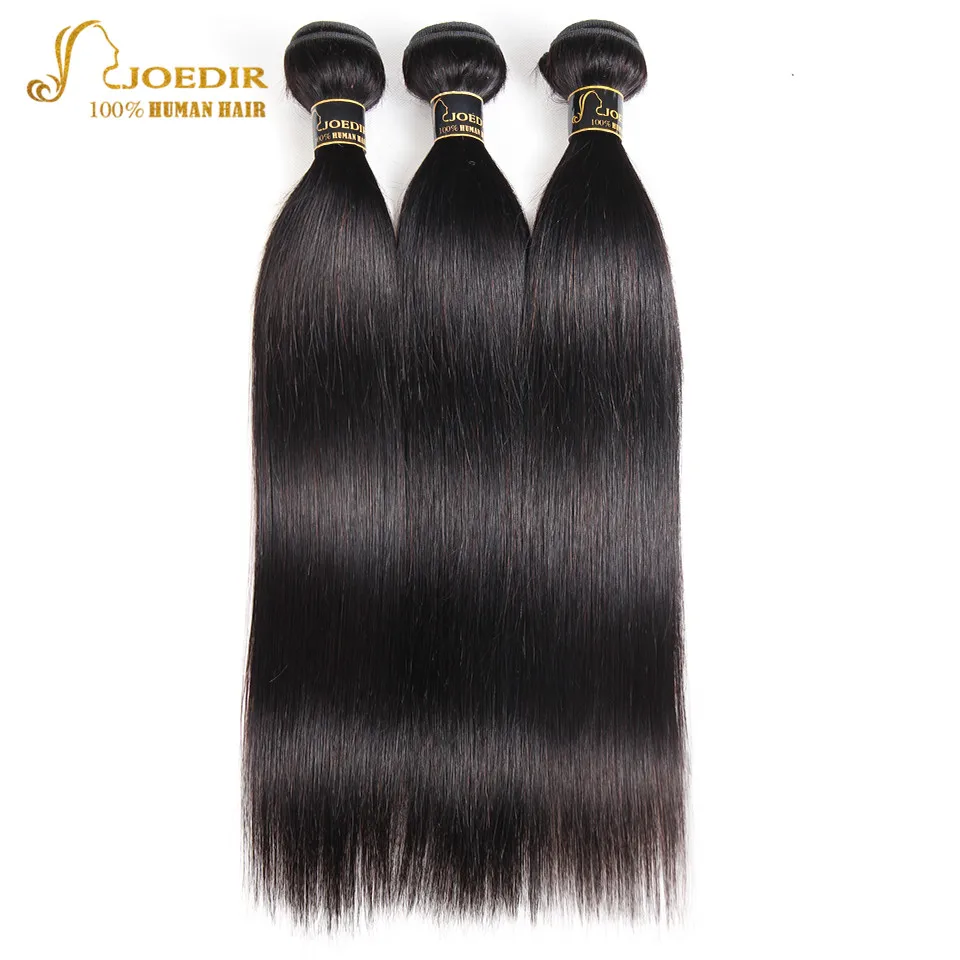 

Joedir Remy Brazilian Straight Hair 100% Human Hair Weave Bundles 3 & 4 Bundles Deal Straight Hair Bundles Free Shipping