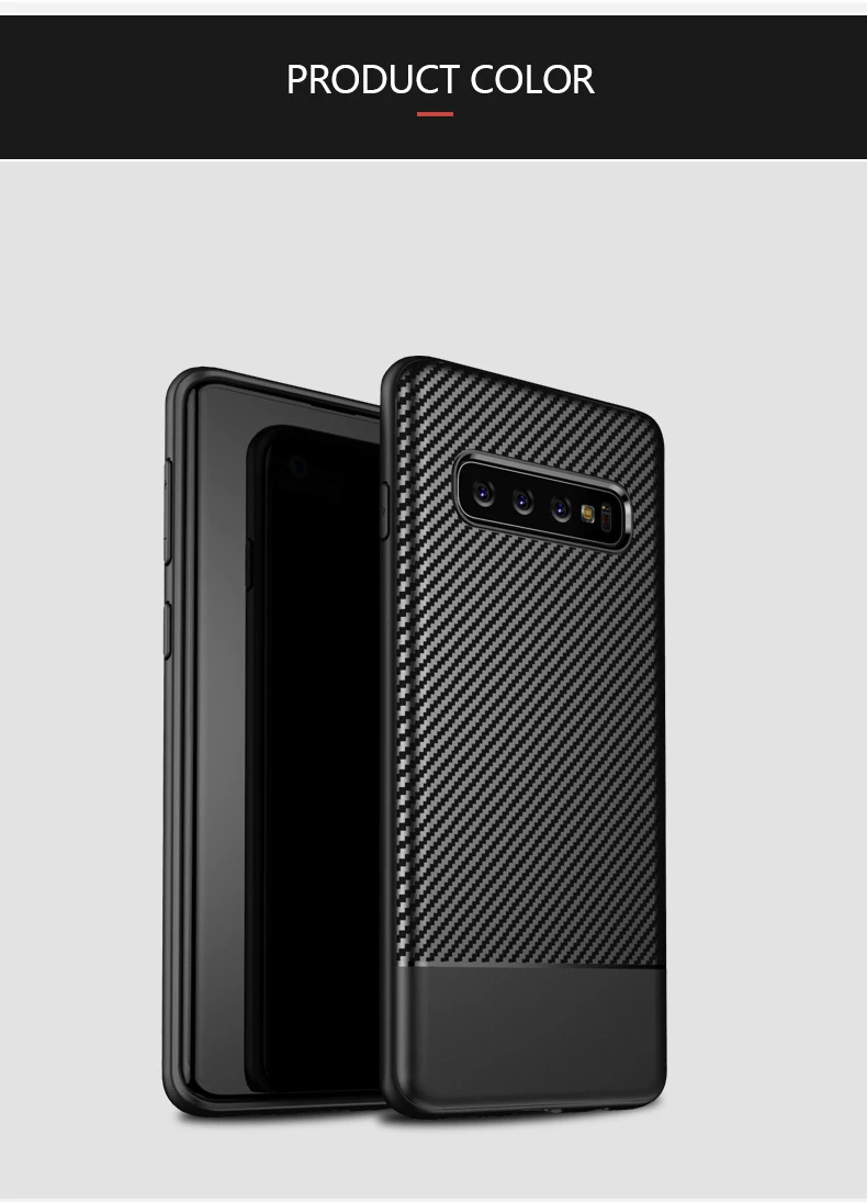 For Samsung Galaxy S9/10 Plus Anti-fingerprint Case 2019 Silicone Soft TPU Phone Back Cover For S10 Lite Plain Solid Color Shell