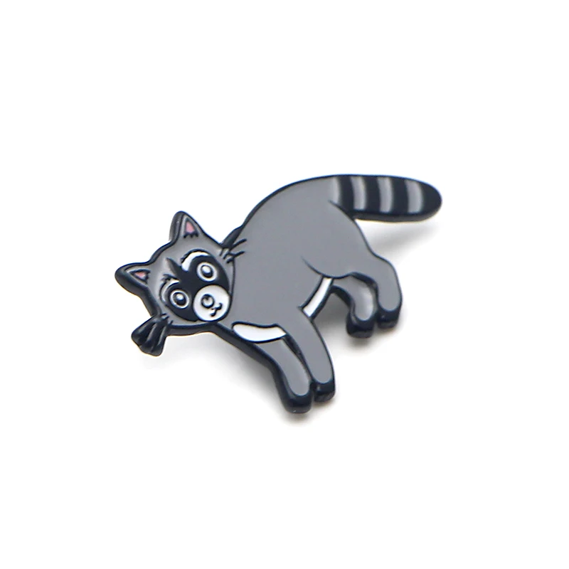 Procyon lotor bear мультфильм цинк металлический Узелок Значки para рубашка сумка Одежда Кепка рюкзак броши для обуви медаль украшения E0366