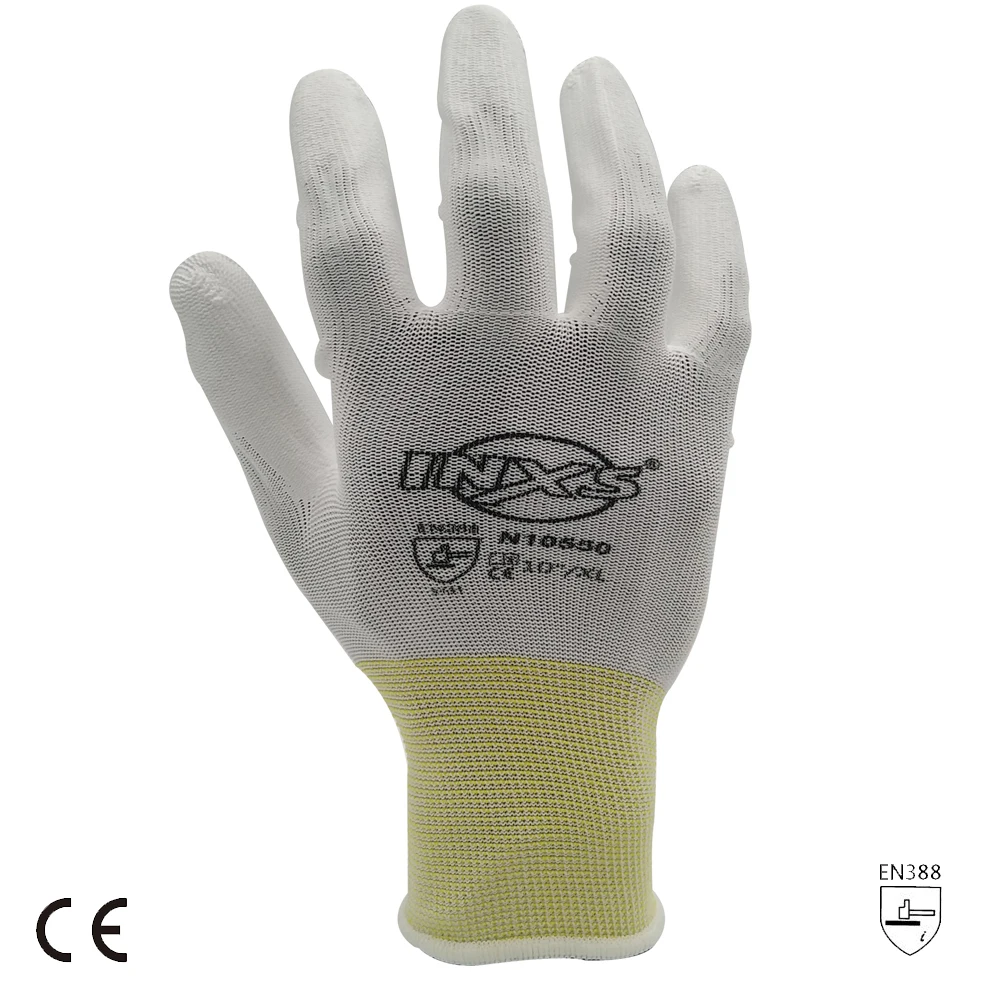 

SAFETY-INXS EN388 13 Gauge Polyester PU Coated Breathable and Quick-drying Safety Work Gloves Mechanic Working Gloves