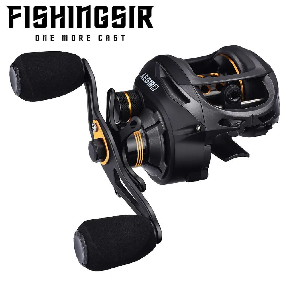 

FISHINGSIR Baitcasting Fishing Reel 17.6Lb Carbon Fiber Drag 9+1 Bearing Waterproof Left Right Hand High Speed Low Profile Reels