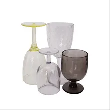 ПК Пластик Кубок прозрачный узор на открытом воздухе шампанское красноe очки 50/комплект