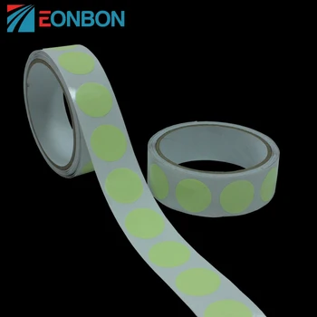 

Diameter 2.5cm x 150pcs Custom Decorative Glow In The Dark Luminescent PET Dots Stickers